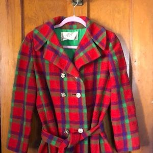 💕amazing Vintage plaid coat
